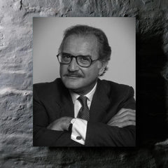 Carlos Fuentes metal print mockup