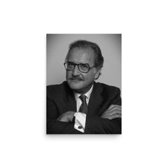 Carlos Fuentes poster on a plain backdrop in size 12"x16".