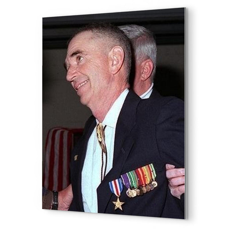 Carlos Hathcock metal print mockup