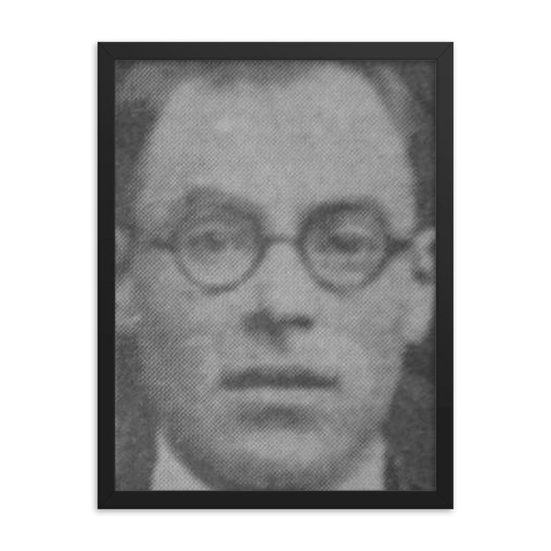 Carlos Medinaceli framed print on a plain backdrop in size 18