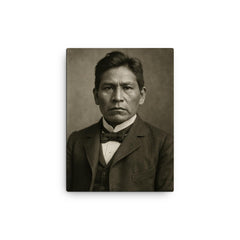 Carlos Montezuma canvas print on a plain backdrop in size 12"x16".