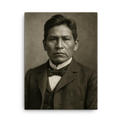 Carlos Montezuma canvas print on a plain backdrop in size 18"x24".