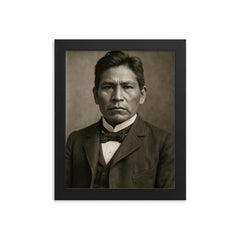 Carlos Montezuma framed print on a plain backdrop in size 8"x10".