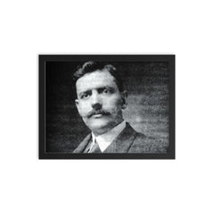 Carlos Vaz Ferreira framed print on a plain backdrop in size 12"x16".