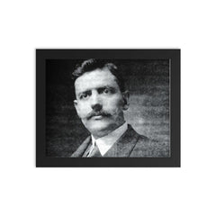 Carlos Vaz Ferreira framed print on a plain backdrop in size 8"x10".