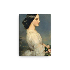 Carmen Aguado, Duchesse de Montmorency by Franz Xavier Winterhalter, 1860 canvas print on a plain backdrop in size 12"x16".