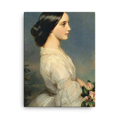Carmen Aguado, Duchesse de Montmorency by Franz Xavier Winterhalter, 1860 canvas print on a plain backdrop in size 18"x24".