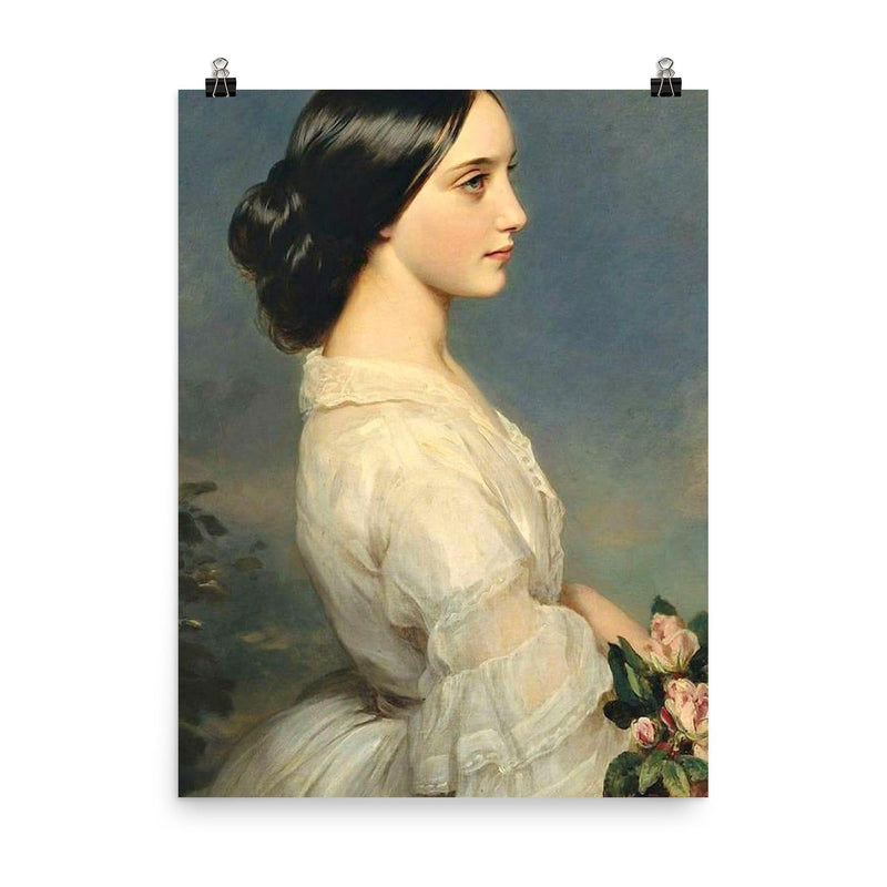 Carmen Aguado, Duchesse de Montmorency by Franz Xavier Winterhalter, 1860 poster on a plain backdrop in size 8