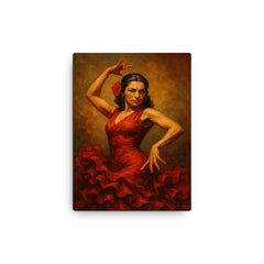 Carmen Amaya canvas print on a plain backdrop in size 12"x16".