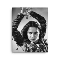 Carmen Amaya canvas print on a plain backdrop in size 16"x20".