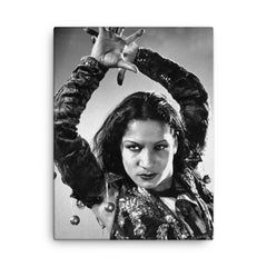 Carmen Amaya canvas print on a plain backdrop in size 18"x24".