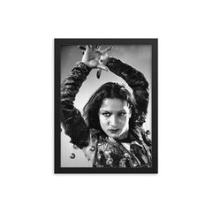 Carmen Amaya framed print on a plain backdrop in size 12"x16".