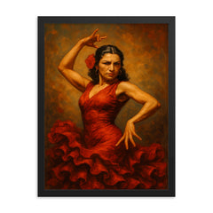 Carmen Amaya framed print on a plain backdrop in size 18"x24".