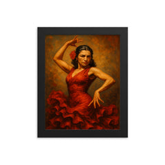 Carmen Amaya framed print on a plain backdrop in size 8"x10".