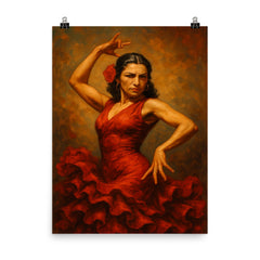 Carmen Amaya poster on a plain backdrop in size 8"x10".