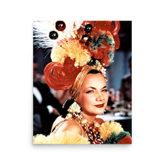 Carmen Miranda poster on a plain backdrop in size 16"x20".