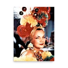 Carmen Miranda poster on a plain backdrop in size 18"x24".