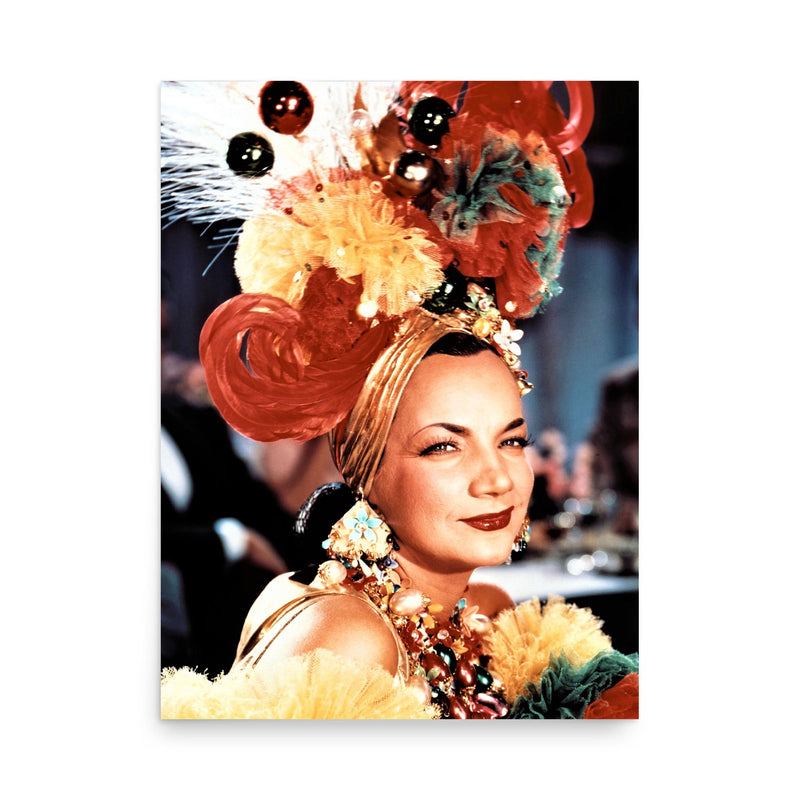 Carmen Miranda poster on a plain backdrop in size 18