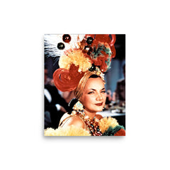 Carmen Miranda poster on a plain backdrop in size 8"x10".