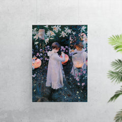 Carnation, Lily, Lily, Rose by John Singer Sargent, 1885 poster 7