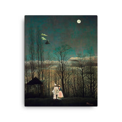 Carnival Evening by Henri Rousseau, 1886 canvas print on a plain backdrop in size 16"x20".