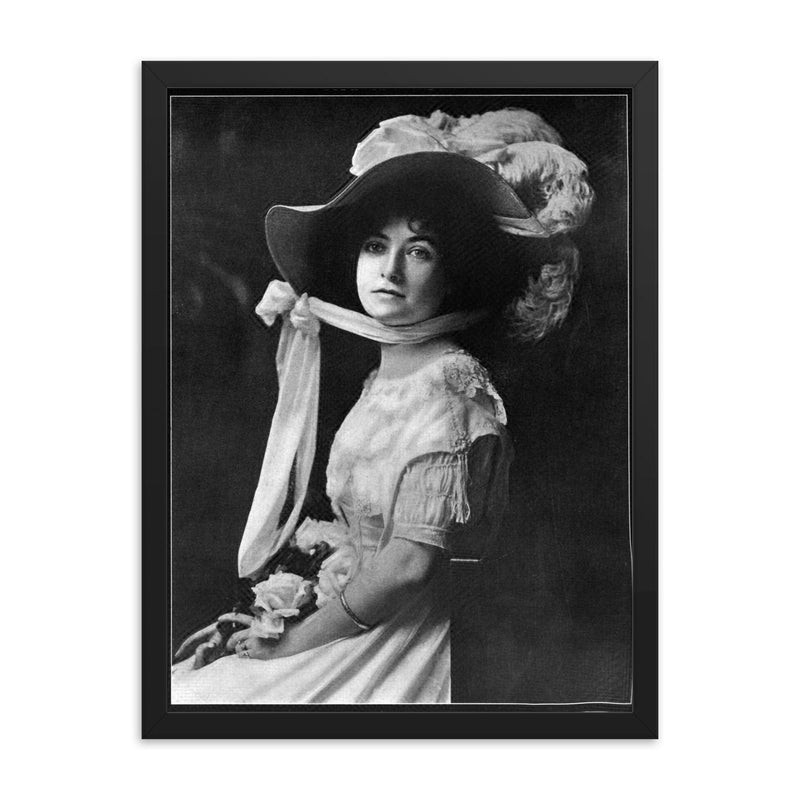 Carrie Bowman framed print on a plain backdrop in size 18