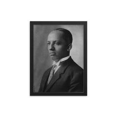 Carter G Woodson framed print on a plain backdrop in size 12"x16".