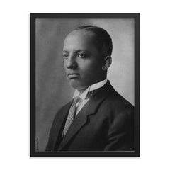 Carter G Woodson framed print on a plain backdrop in size 18"x24".