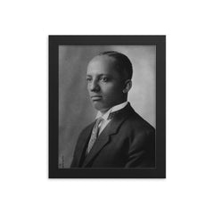 Carter G Woodson framed print on a plain backdrop in size 8"x10".