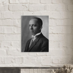 Carter G Woodson metal print mockup