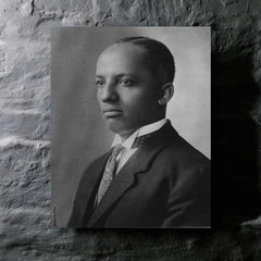 Carter G Woodson metal print mockup