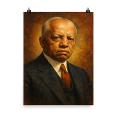 Carter G Woodson poster on a plain backdrop in size 8"x10".