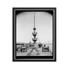 Carts in Front of 1898 Photograph framed print on a plain backdrop in size 16"x20".