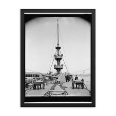 Carts in Front of 1898 Photograph framed print on a plain backdrop in size 18"x24".