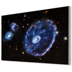 Cartwheel Galaxy by James Webb Space Telescope metal print mockup