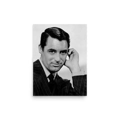 Cary Grant poster on a plain backdrop in size 12"x16".