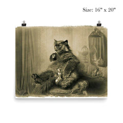 Cat Contemplating Responsibilities poster 2