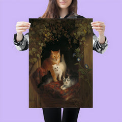 Cat with Kittens by Henriette Ronner-Knip, 1844 poster 3
