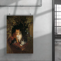 Cat with Kittens by Henriette Ronner-Knip, 1844 poster 4