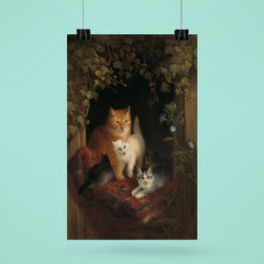 Cat with Kittens by Henriette Ronner-Knip, 1844 poster 6