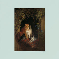 Cat with Kittens by Henriette Ronner-Knip, 1844 poster 8