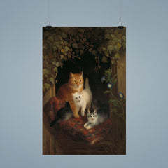 Cat with Kittens by Henriette Ronner-Knip, 1844 poster 9