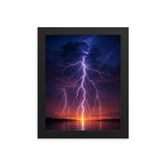 Catatumbo Lightning Venezuela framed print on a plain backdrop in size 8"x10".