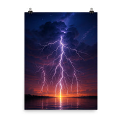 Catatumbo Lightning Venezuela poster on a plain backdrop in size 8"x10".