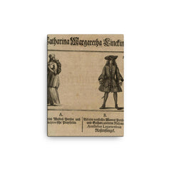Catharina Margaretha Linck canvas print on a plain backdrop in size 12"x16".