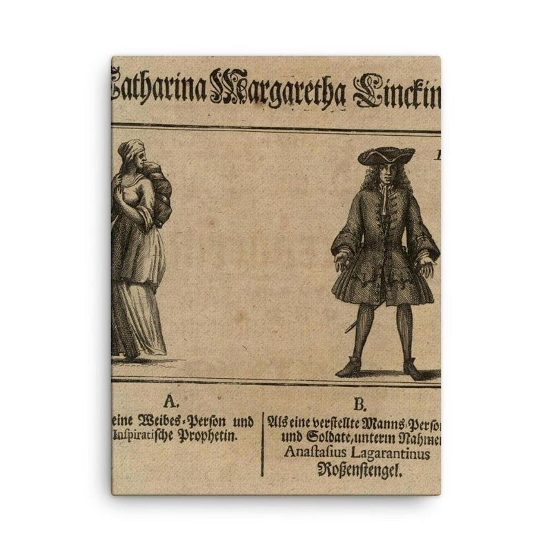 Catharina Margaretha Linck canvas print on a plain backdrop in size 18