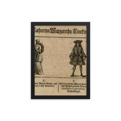 Catharina Margaretha Linck framed print on a plain backdrop in size 12"x16".