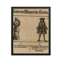 Catharina Margaretha Linck framed print on a plain backdrop in size 16"x20".