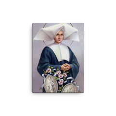 Catherine Laboure canvas print on a plain backdrop in size 12"x16".