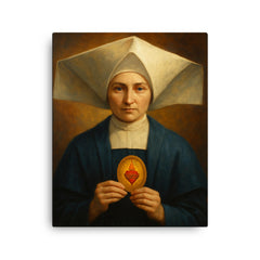 Catherine Laboure canvas print on a plain backdrop in size 16"x20".